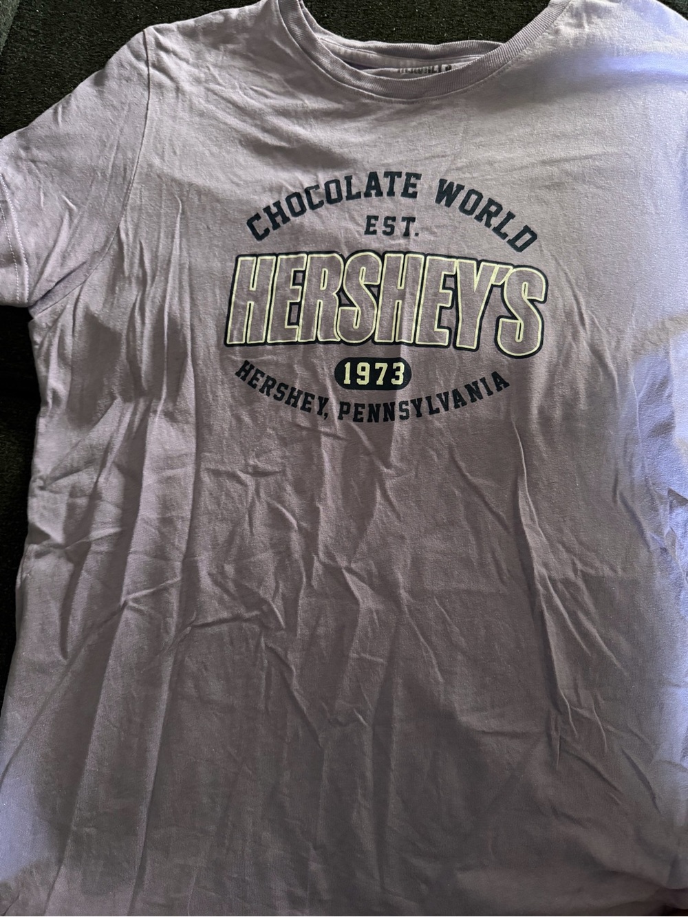 Hershey's Chocolate World Lavender Logo Tee